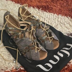 Burju Salsa Heels In Metallic